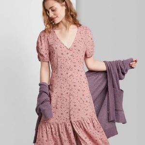 Wild Fable Button Front Short Sleeve Dress size Large